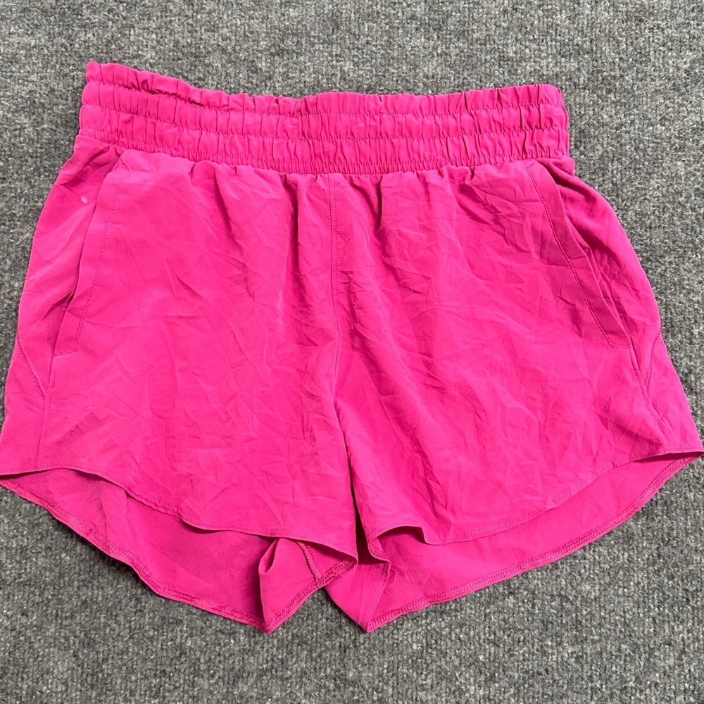 Under Armour Shorts Womens Size M Pink Athletic Running Stretch Pockets